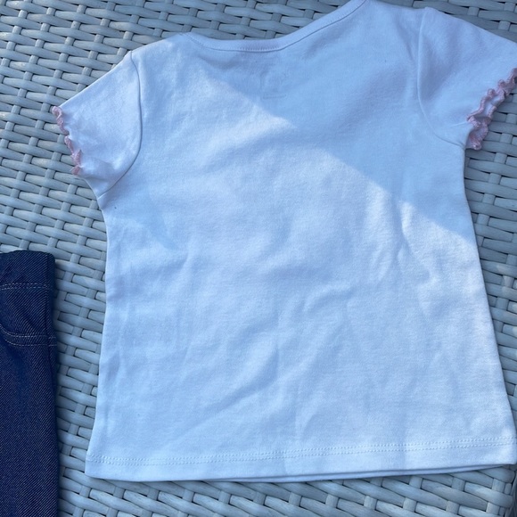 NWOT- GIRLS Denim 2 Piece Set- Denim Skort & Matchin Top Size 3T - Picture 6 of 11